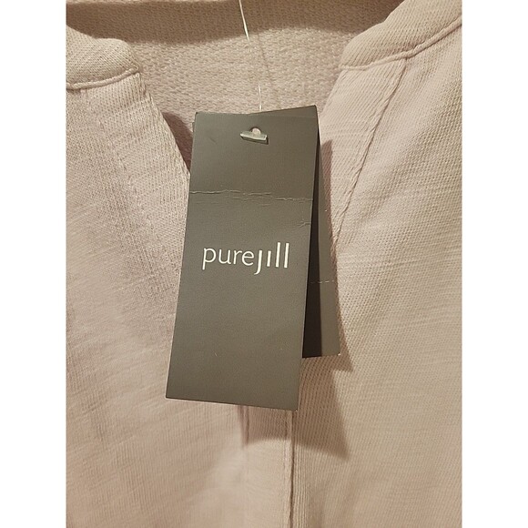 NWT J. Jill Shirt Pure Jill Tea Dyed Organic Cotton Tunic Size XL Petite Pink - Picture 4 of 9